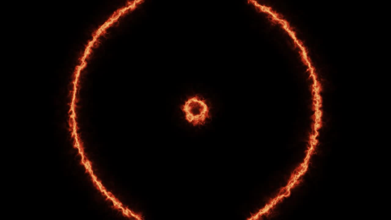 fire nebula circle light energy wave overlay effect loop