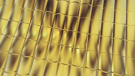 gold foil tiles texture seamless loop background 3d rendering