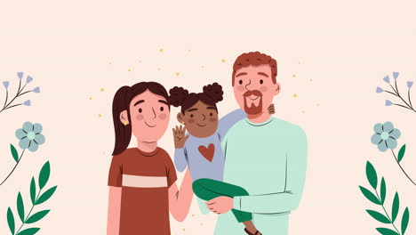 familia feliz y diversa