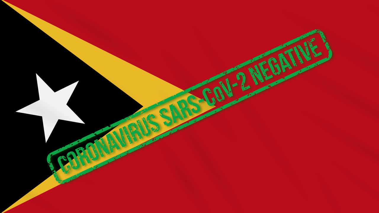 동티모르 - 티모르-레스테 발을 흔들고 코로나 바이러스로부터 자유로워진 우표, 루프