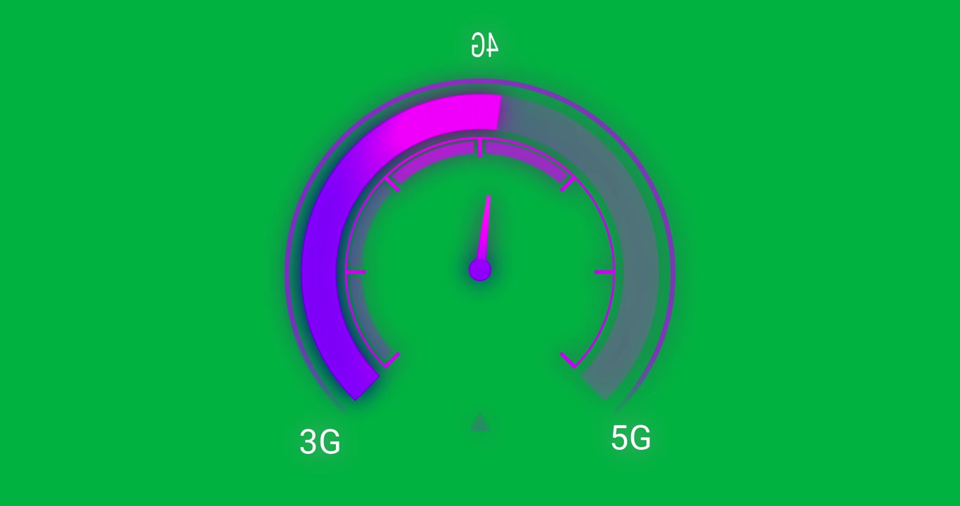 Animation of car speedometer on transparent background