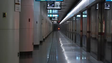 platform of beijing underground subway light bright modern