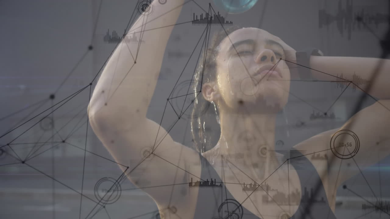 건강한 여성의 식수에 대한 연결 네트워크의 활성화