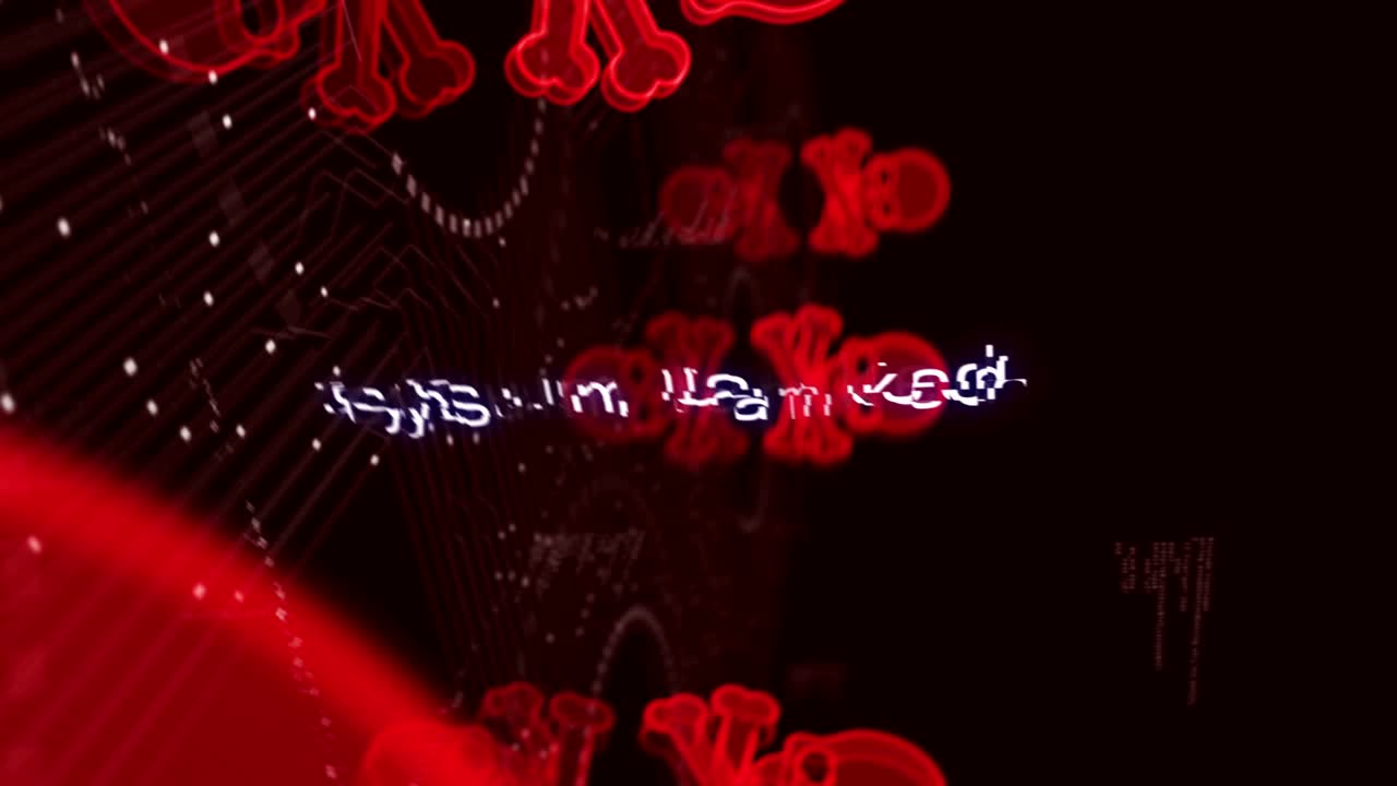 두개골 해적과 온라인 사이버 공격 기호: 루프 사이버 개념