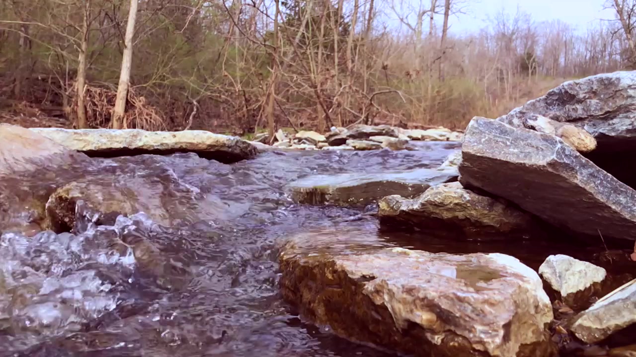 Water over rocks in Hueston woods