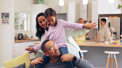 Happy,-airplane-and-family-on-a-sofa-playing