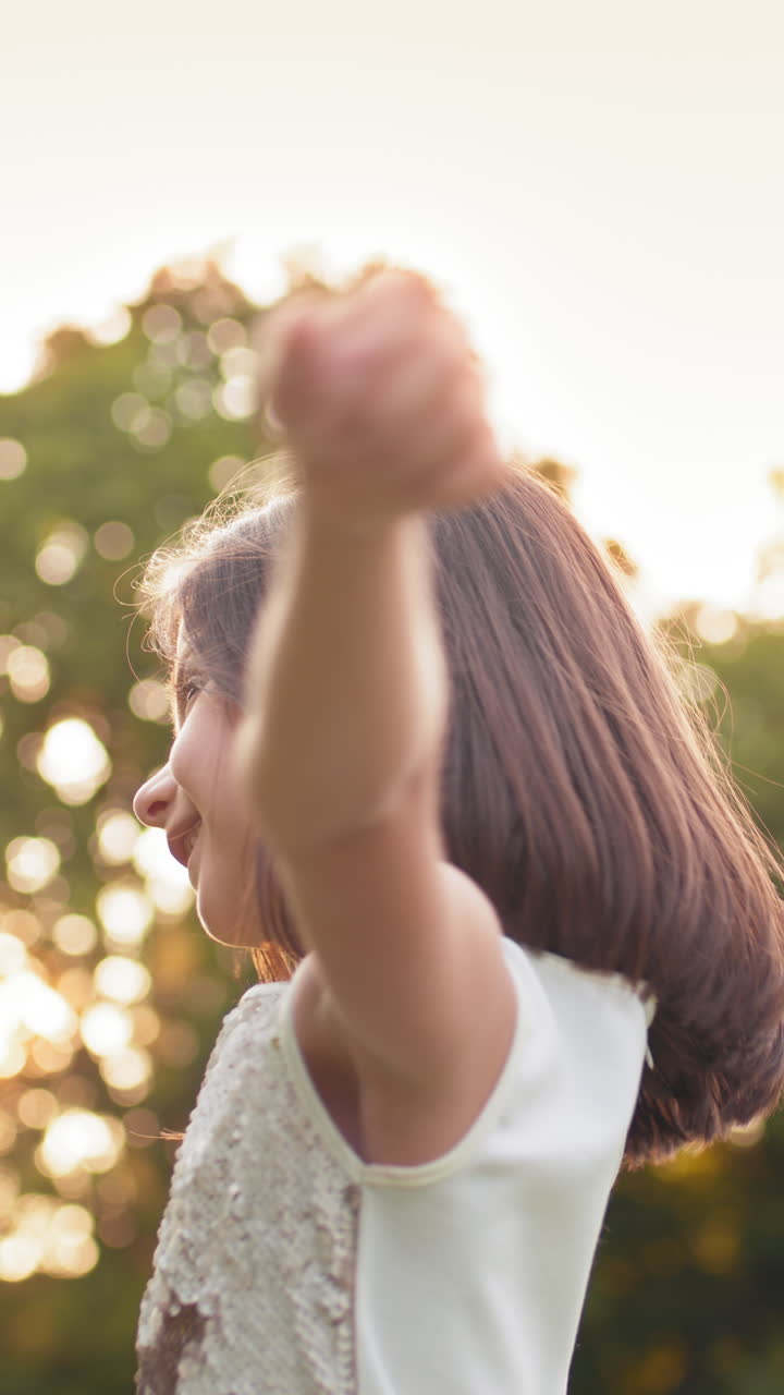 Vertical portrait of smiling girl