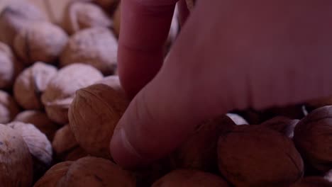 nueces secas en un cuenco de madera-12