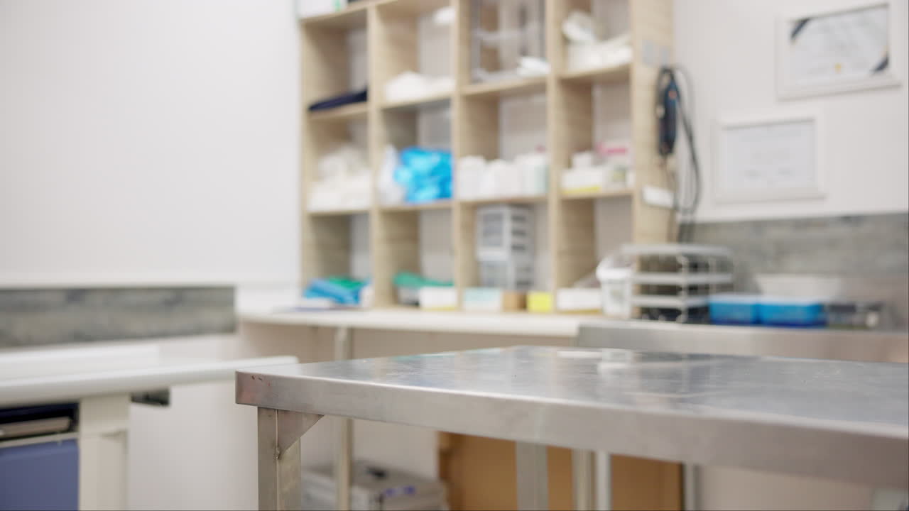 수의사, 클리닉 및 의료에 대한 빈 방