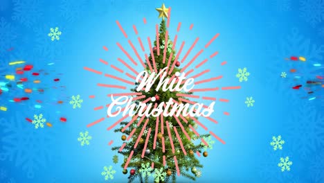 Animation-of-christmas-greetings-text-over-christmas-tree-and-decorations