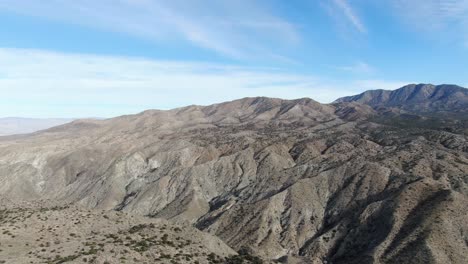cahuilla indian reservation landscape lies in high desert valley, california, usa, drone shot