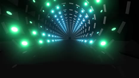 el túnel de neón brillante