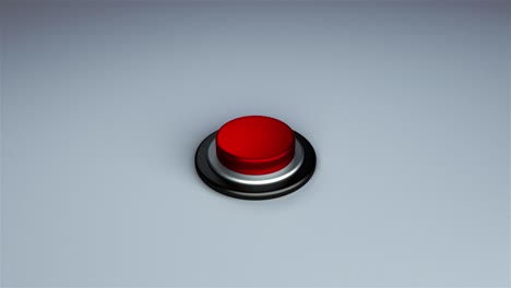 round push button bordered by a metallic ring - object for design, 3d rendering backdrop