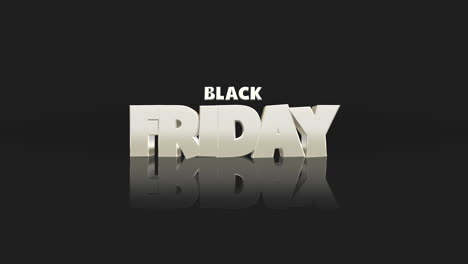 cartoon black friday text on clean black gradient