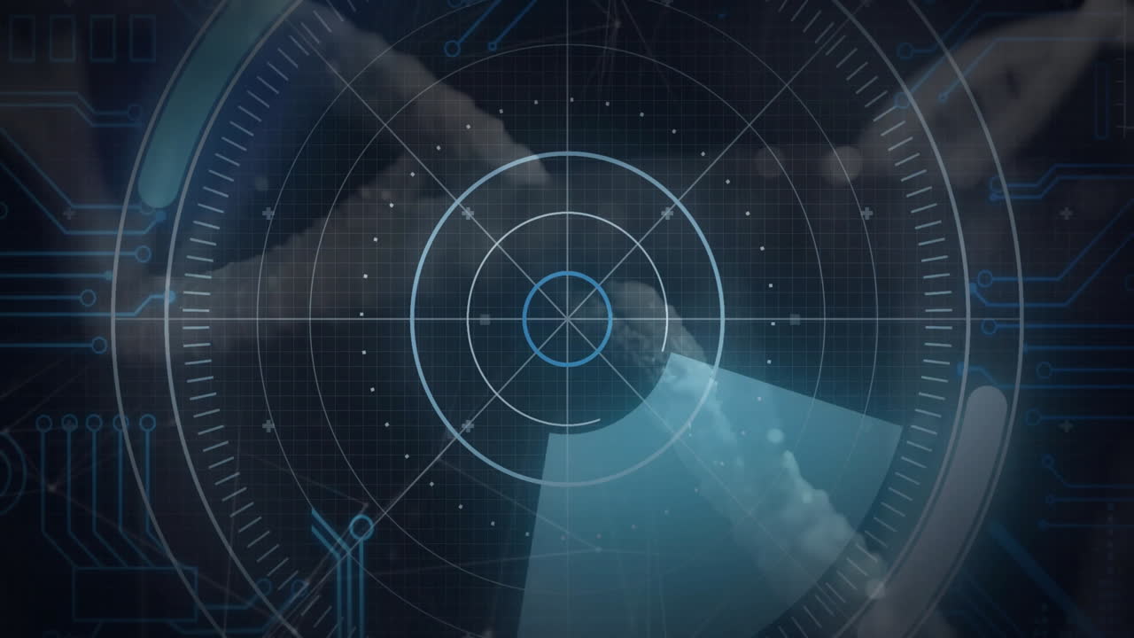 검은색 바탕에 있는 dna 가닥 위의 스 ⁇  스캐닝의 애니메이션