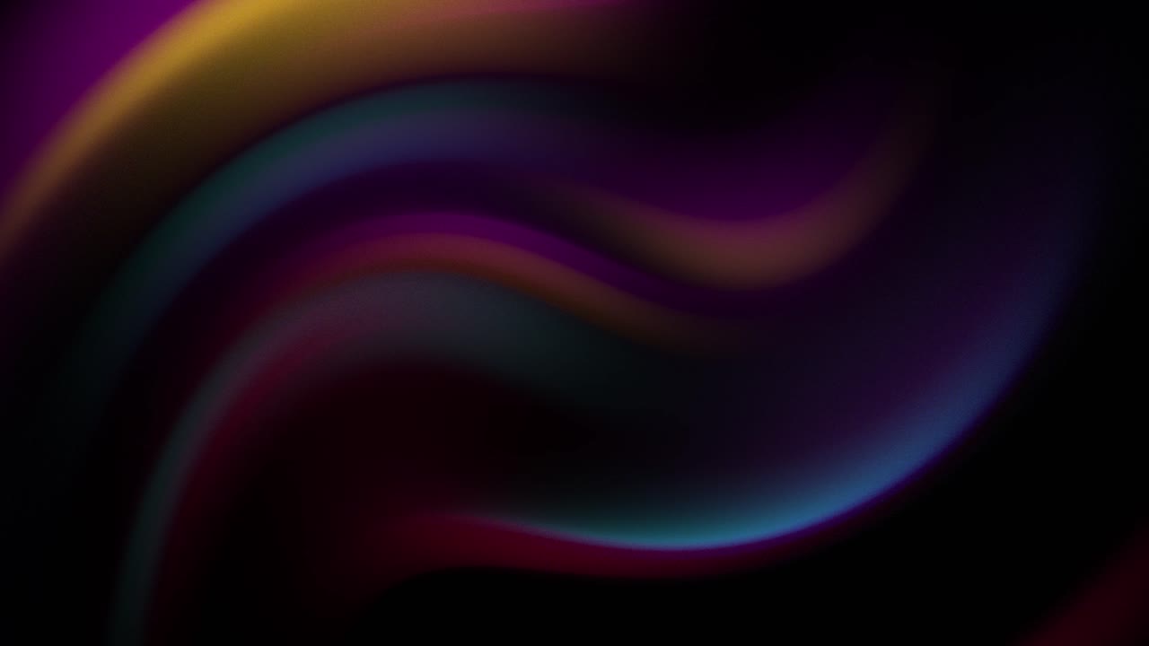 Abstract Colorful Gradient Waves Flowing on Dark Background