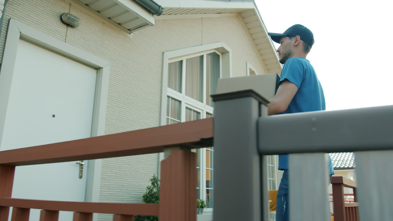 Delivery Person at a House