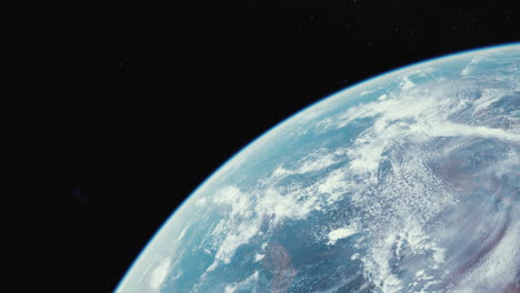 Closeup view of earth from space