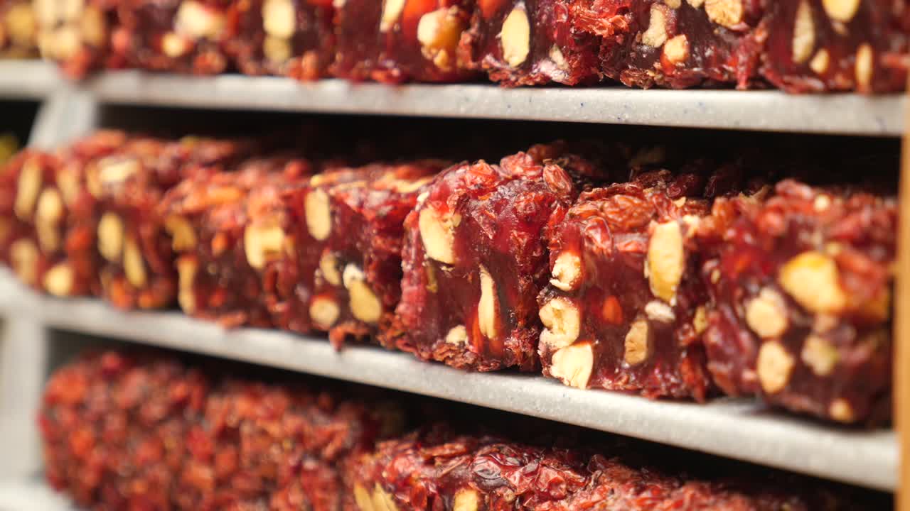 cerca de la deliciosa delicia turca con nueces