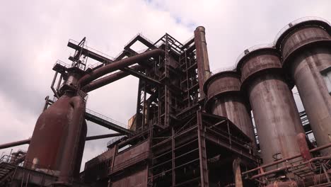 Former-steel-mill-in-Vitkovice,-Czechia,-Europe