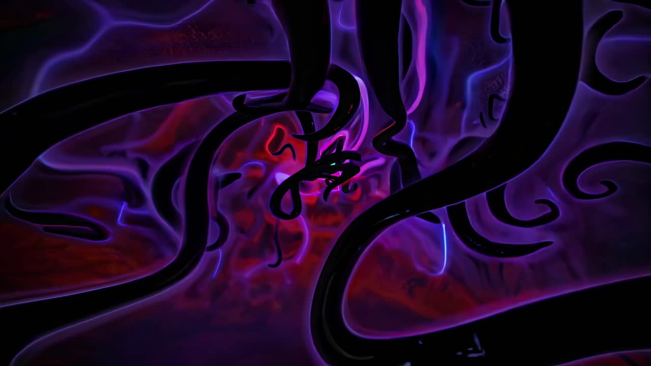 Abstract Glowing Fractal Art