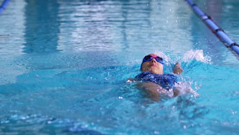 swimmer training in a swimming pool