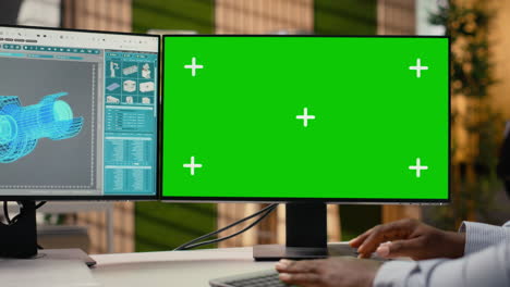 rd expert uses mockup computer to research materials for power generation gear