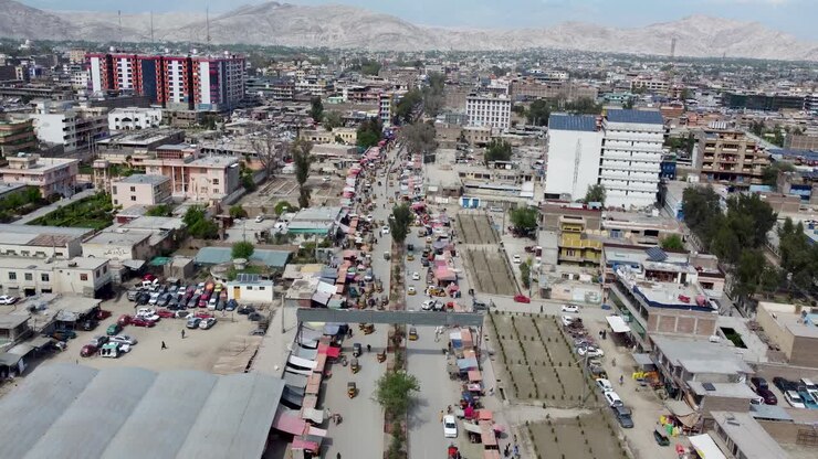 impresionante fotografía aérea de la ciudad de jalalabad