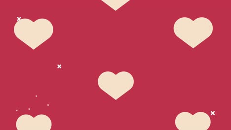 feliz tarjeta de día de san valentín con patrón de corazones