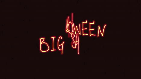 glowing red neon halloween big sale amidst abyssal darkness