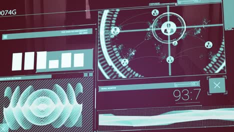 animación del procesamiento de datos sobre el hombre de negocios caminando