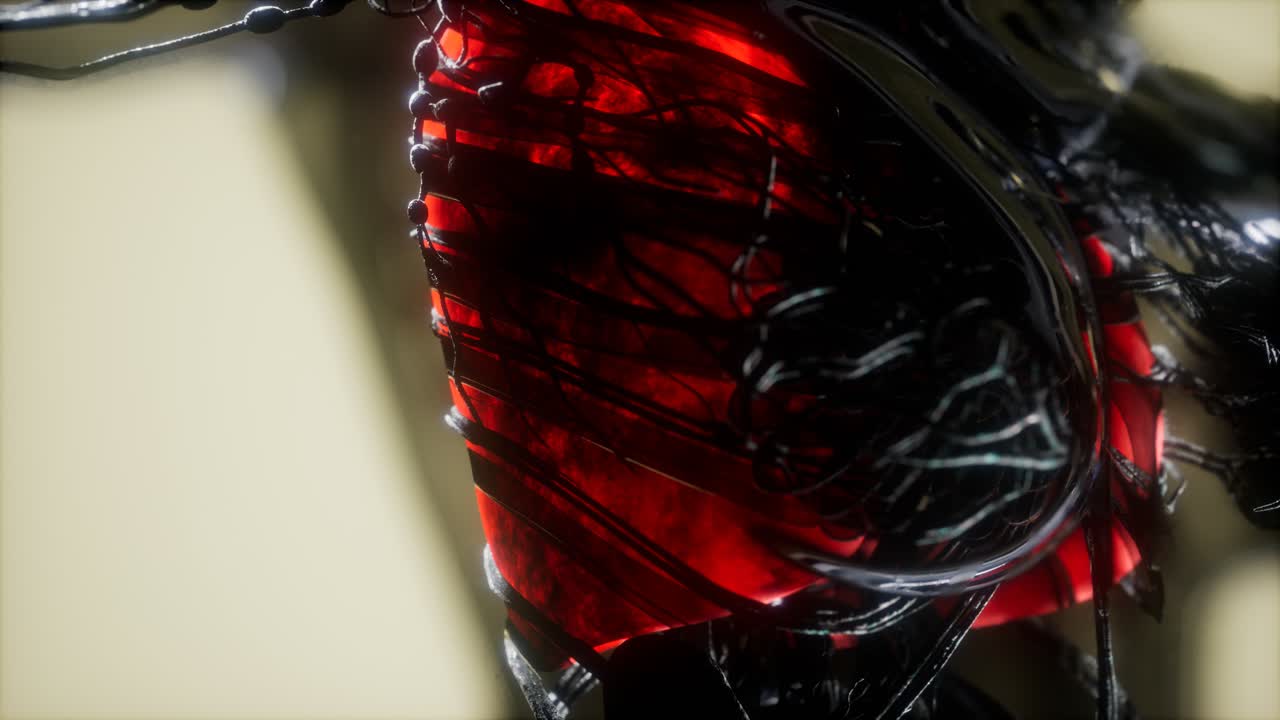 escaneo del cuerpo humano con pulmones y tráquea brillantes