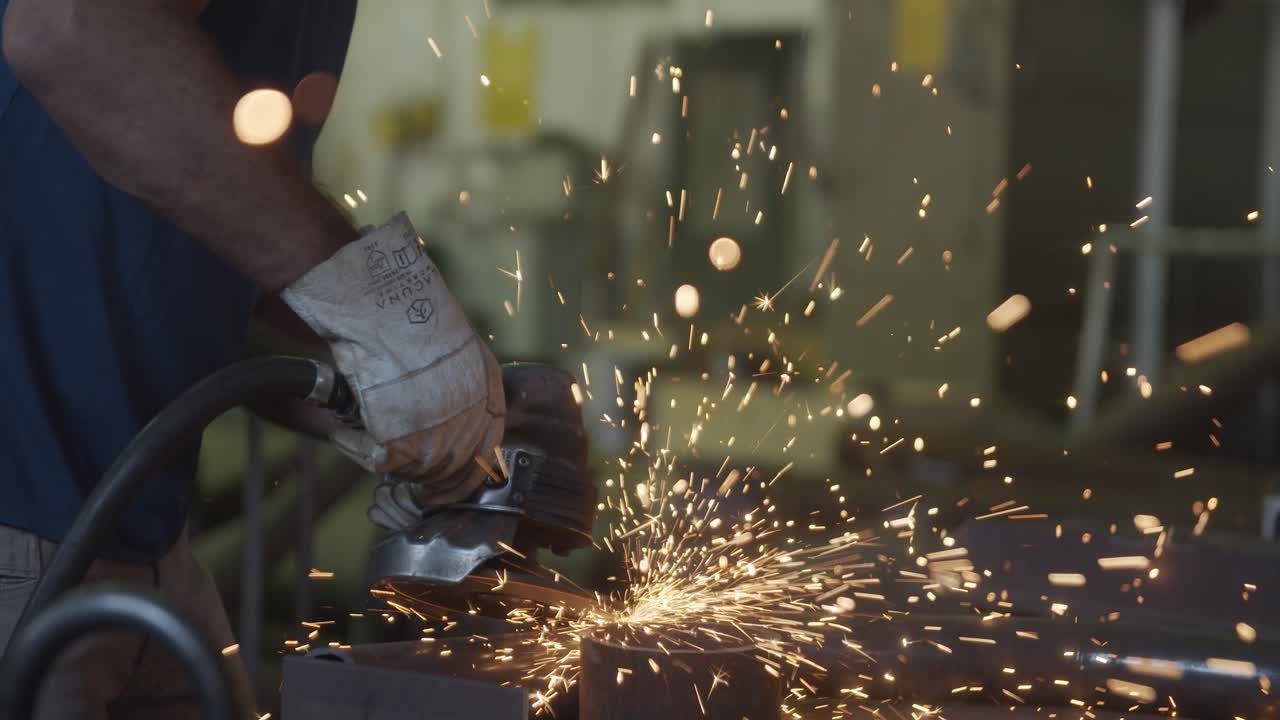 gran toma, chispas golpeando la cámara