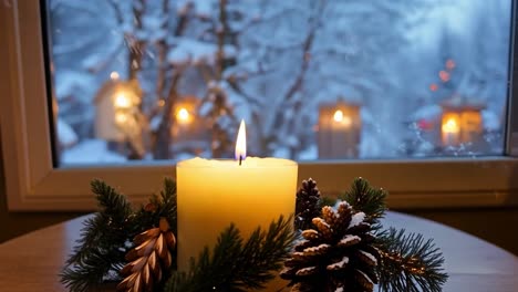 cozy winter candlelight