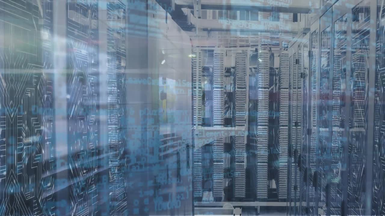 Animation of data processing over computer servers