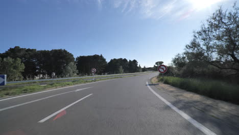 entering an empty highway during lockdown montpellier sunny day france