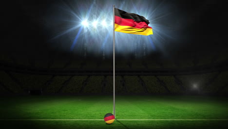 germany national flag waving on flagpole