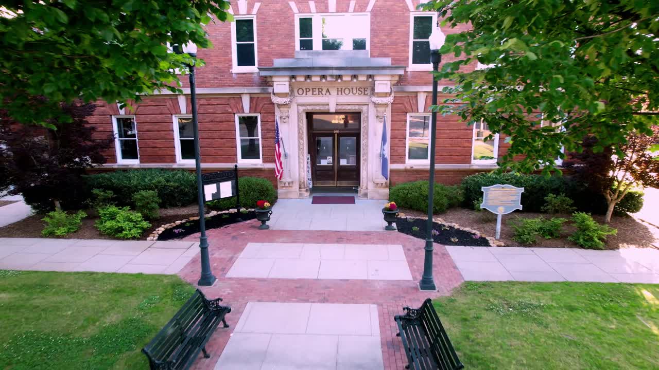 empuje de la casa de la ópera, abbeville sc, abbeville carolina del sur en 4k