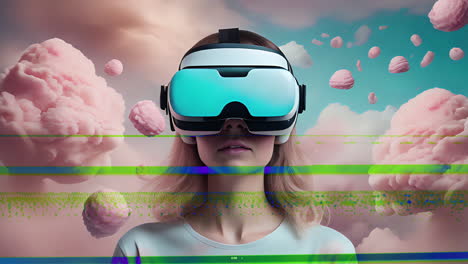 mujeres con auriculares vr generativos a.i.