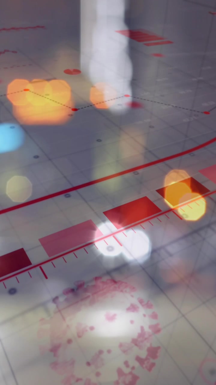 Coronavirus digital interface against night city traffic