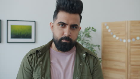 man looking directly at camera