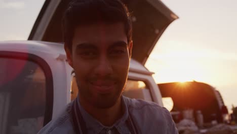 young man looking at the camera