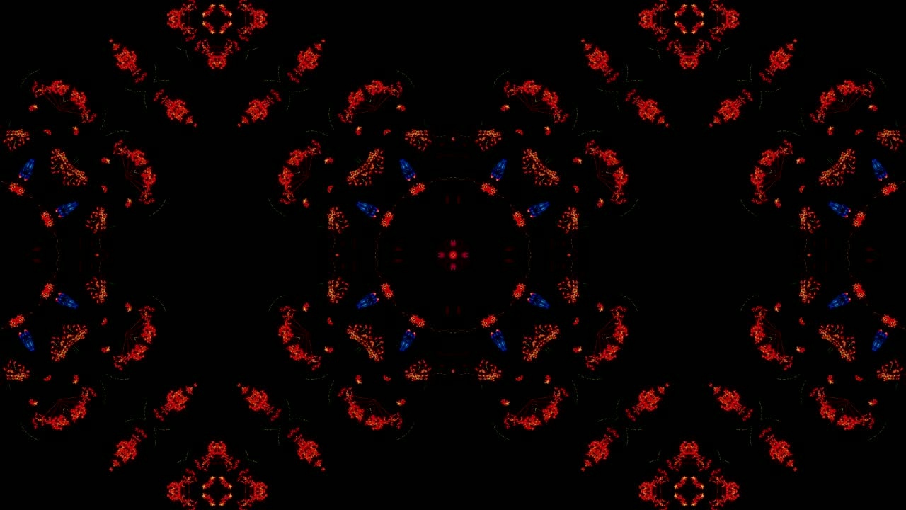 Caleidoscopio 4K, sfondo etnico, loop