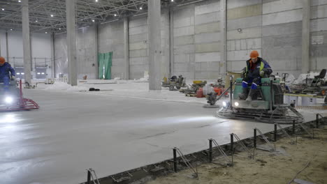 concrete floor installation in a warehouse