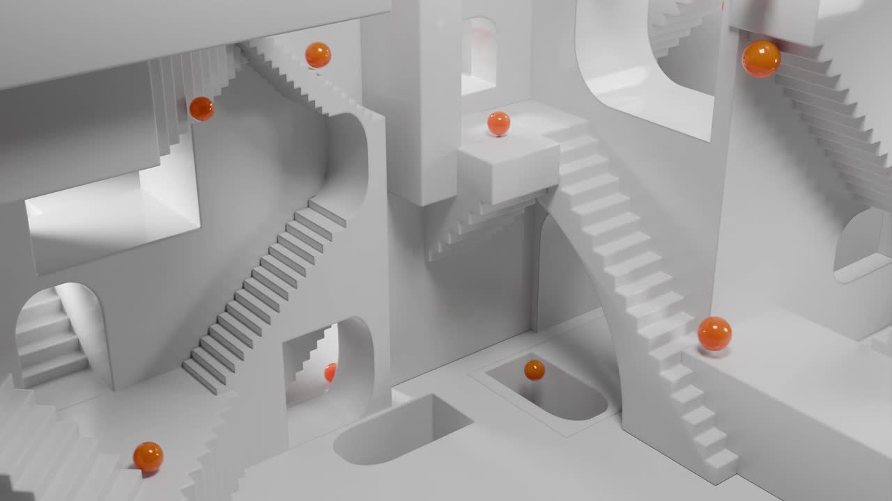 추상적인 3d 아키텍처 설계