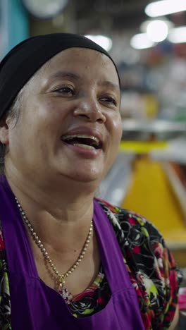 a woman with a headscarf and necklace