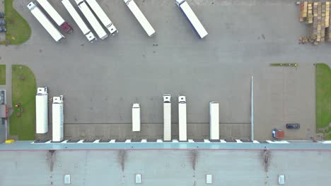 aerial view of goods warehouse