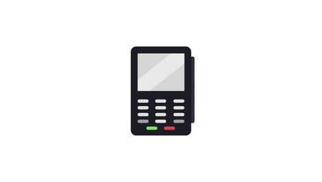 paying with card concept, credit card terminal known as a pos or chip and pin machine