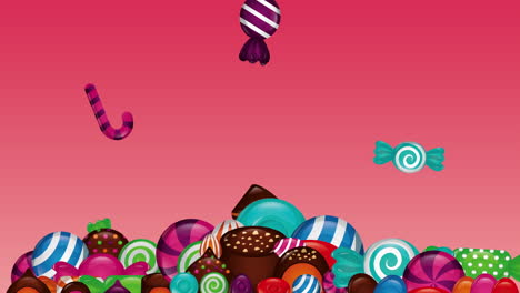 halloween sweet candies celebration icons