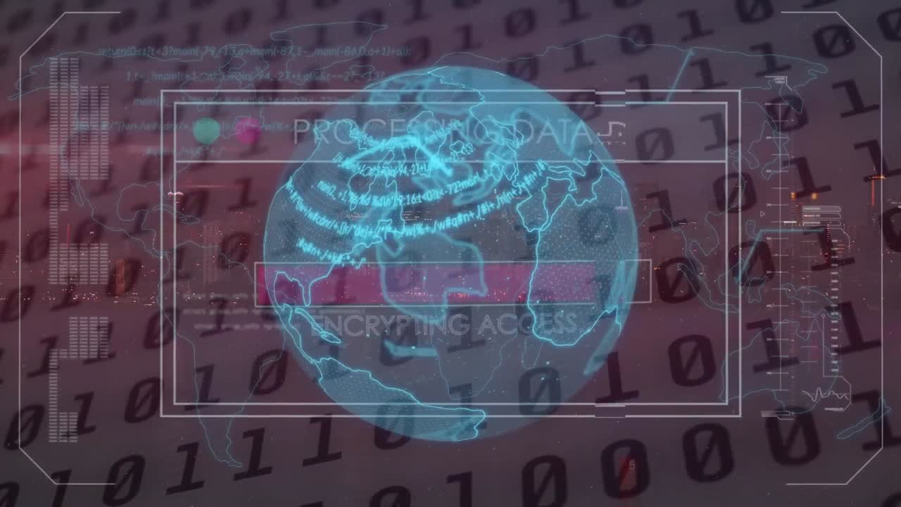 animación del globo sobre el procesamiento de datos